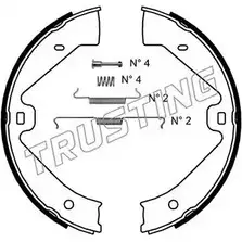 Тормозные колодки ручника, комплект TRUSTING EH5K6J4 1418553765 IVWD1 F1 124.289K
