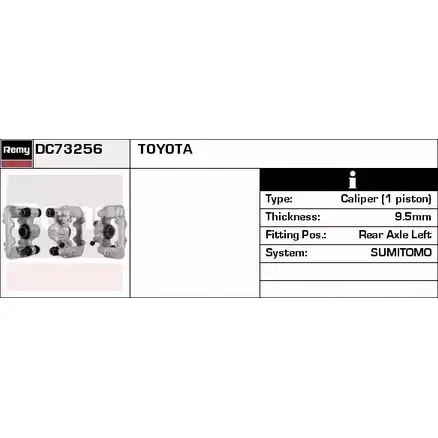 Тормозной суппорт REMY ABT58 RAB84367 1418687903 C1 IIW