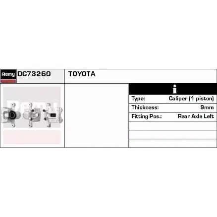 Тормозной суппорт REMY 0 N8HPHL 2I9PQ RAB84371 1418687906