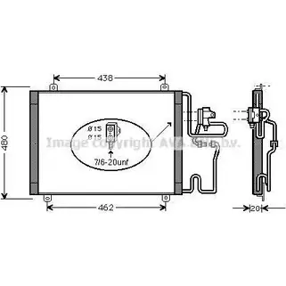 Радиатор кондиционера AVA QUALITY COOLING D08GC RT5192D MDO HLGH 1418866157 изображение 0