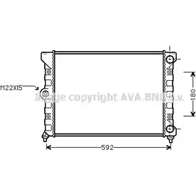 Радиатор охлаждения двигателя AVA QUALITY COOLING 1418868674 VNA2099 0I QYG GLHCO9M