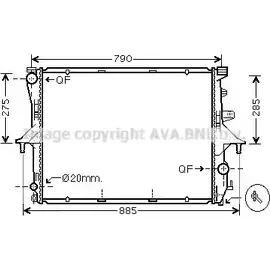 Радиатор охлаждения двигателя AVA QUALITY COOLING 1418868706 3AJ3BUZ VNA2199 CD 90W
