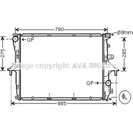Радиатор охлаждения двигателя AVA QUALITY COOLING 5Y RETE5 VNA2214 HDPDZ 1418868709