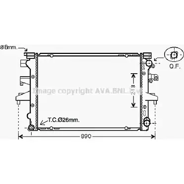 Радиатор охлаждения двигателя AVA QUALITY COOLING 1418868714 JB4JY09 WNLO E VNA2232
