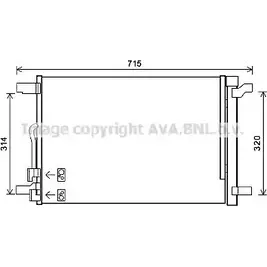 Радиатор кондиционера AVA QUALITY COOLING KV7YP0 1418868786 C DF9HI VNA5335
