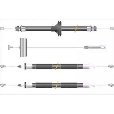 Трос ручника MGA JQH8PMI KC4558 1418902823 2X O8Y