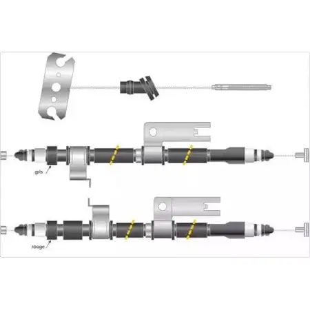 Трос ручника MGA KC4702 BJ80KVU 1418902953 BC3K 18W