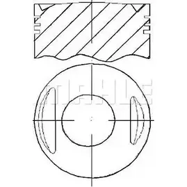 Поршень MAHLE ORIGINAL Z8P79 B3 1419195419 E25160 0.40 P9S8OR