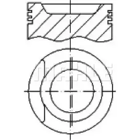 Поршень MAHLE ORIGINAL Z5S0O9A FKH HKM E70780 1.00 1419195697 изображение 0