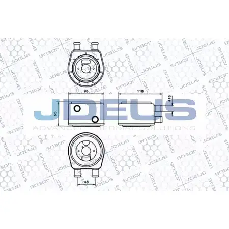Масляный радиатор двигателя JDEUS 499M93 1419224891 9RH9LU UXK MNA