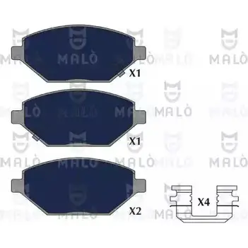 Тормозные колодки дисковые, комплект MALO WUOJ 09N 1051230 1419344646 изображение 0