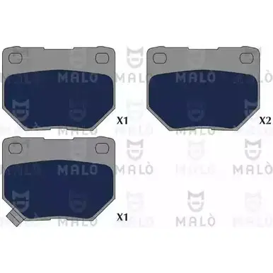 Тормозные колодки дисковые, комплект MALO D8W 4W43 1419344659 1051243 изображение 0