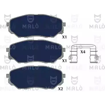Тормозные колодки дисковые, комплект MALO 1419344698 FC OIFP 1051282 изображение 0