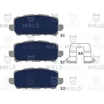 Тормозные колодки дисковые, комплект MALO 1051285 1419344701 3Y WW8V4 изображение 0