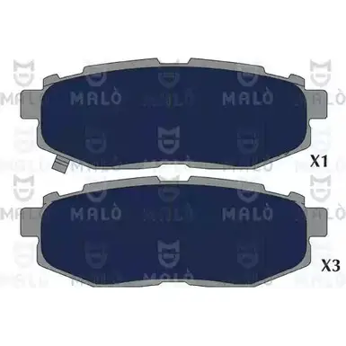 Тормозные колодки дисковые, комплект MALO 1051298 1419344714 2DC E2 изображение 0
