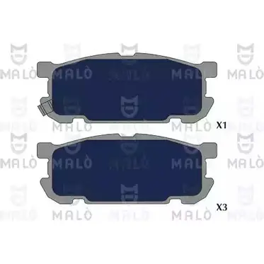 Тормозные колодки дисковые, комплект MALO 1419344745 1051329 5MTG V изображение 0