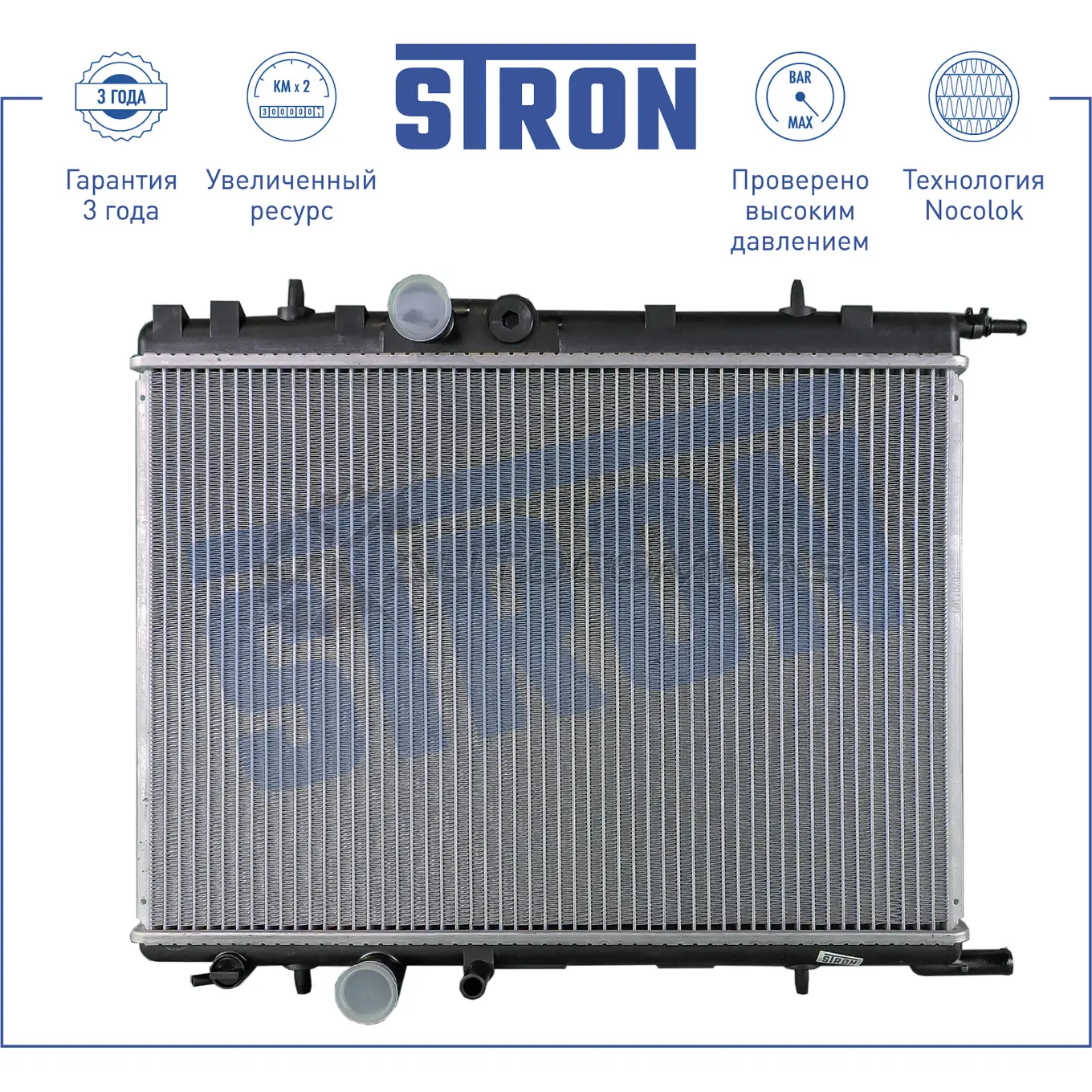 Радиатор двигателя CITROEN (BERLINGO I, C4 I, XSARA, XSARA PICASSO), PEUGEOT (206, 2&nbsp,008, 307 I, 308 I, PARTNER I) STRON 33 PD0L 1441223825 STR0288 - Изображение 1
