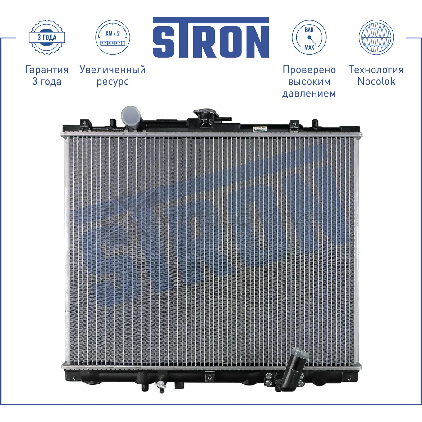 Радиатор двигателя MITSUBISHI (CHALLENGER I, L 200 III, MONTERO SPORT I, PAJERO SPORT I) STRON 8C1N VUK 1441224072 STR0337 - Изображение 1