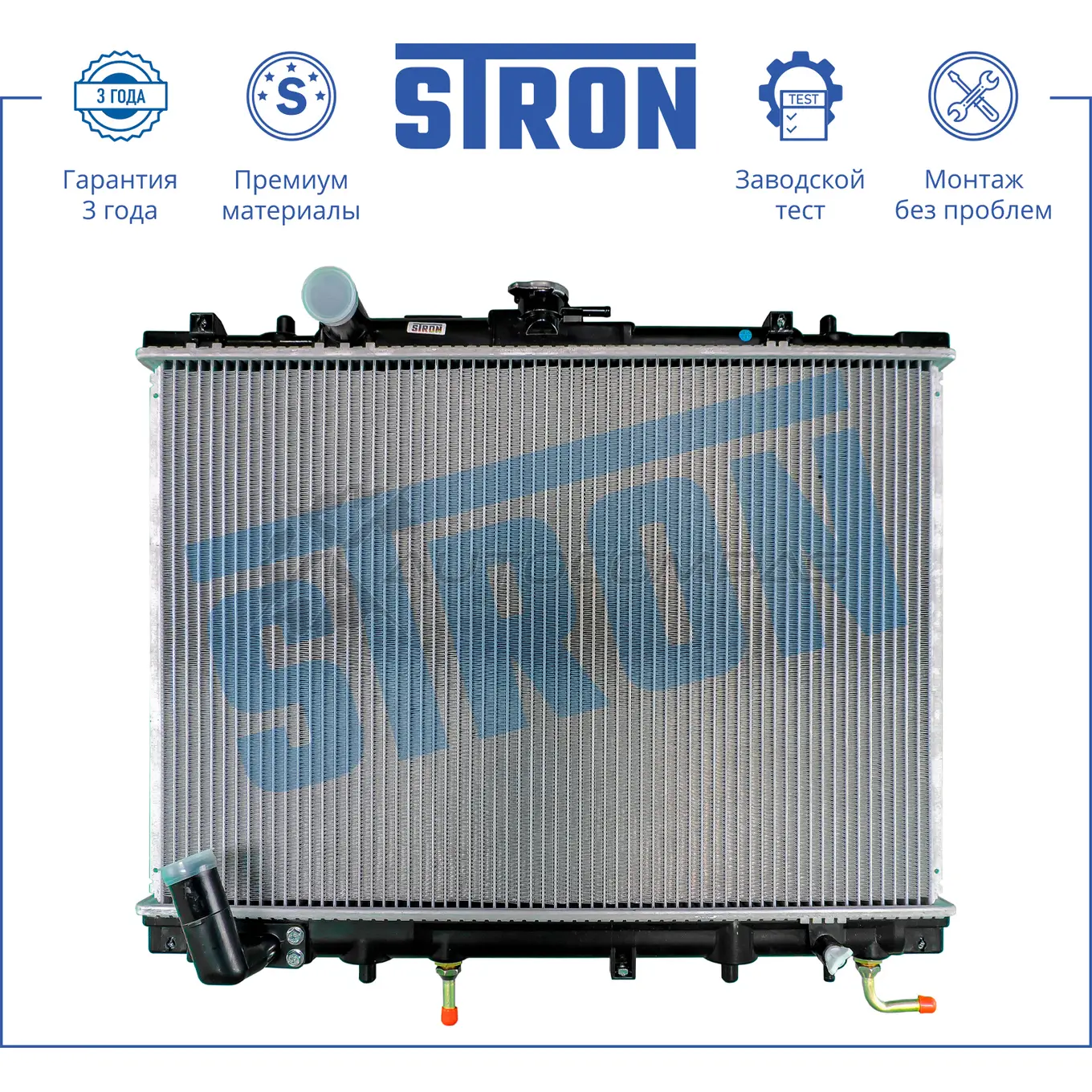 Радиатор двигателя MITSUBISHI (CHALLENGER I, MONTERO SPORT I, PAJERO SPORT I) STRON PG SZP 1441224073 STR0106 - Изображение 1
