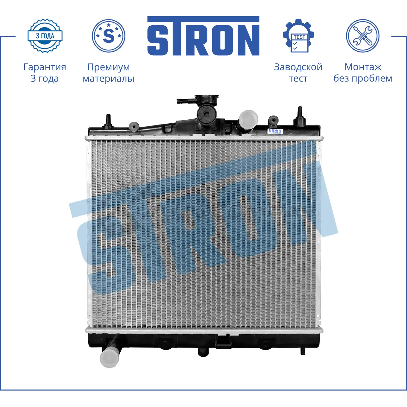 Радиатор двигателя NISSAN (MICRA III, NOTE I), RENAULT (CLIO III, MODUS I) STRON OZCIK 3 STR0116 1441224104 - Изображение 1