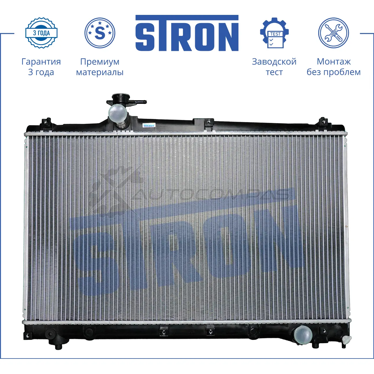 Радиатор двигателя TOYOTA (AVENSIS VERSO I, NOAH II) STRON 1441224192 STR0064 EOOA8G 4 - Изображение 1