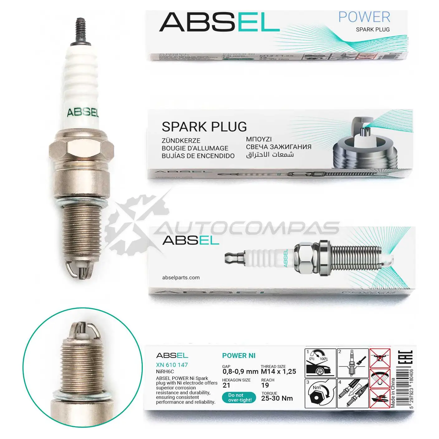 Свеча зажигания ABSEL 1441303122 XN610147 FTV OX изображение 1