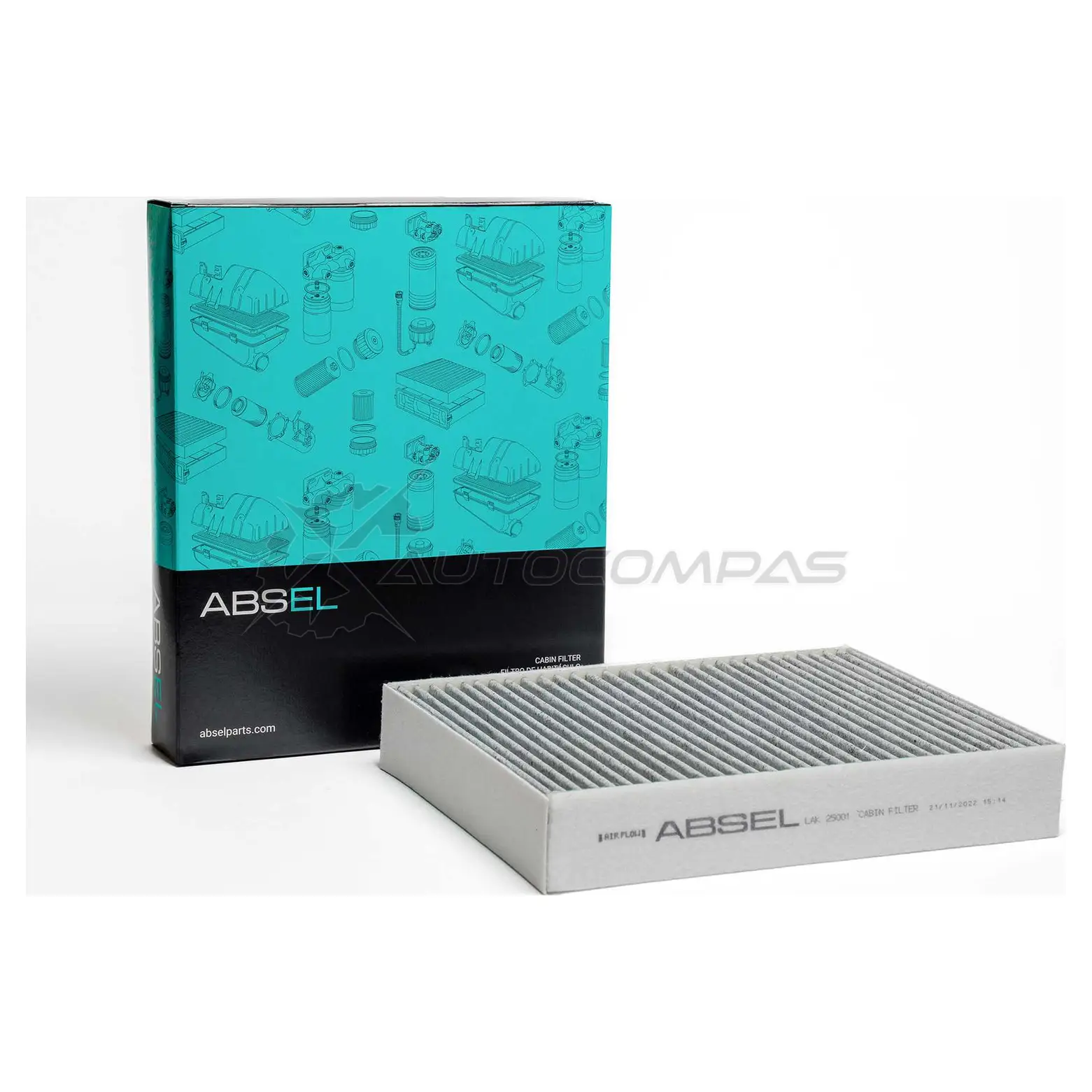 Фильтр салонный угольный ABSEL LAK25001 Z1DK Z5 1441303666 - Изображение 1
