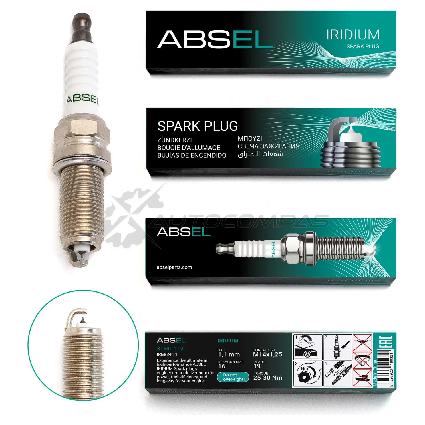 Свеча зажигания ABSEL CL VCE5 XI630112 1441305393 изображение 1