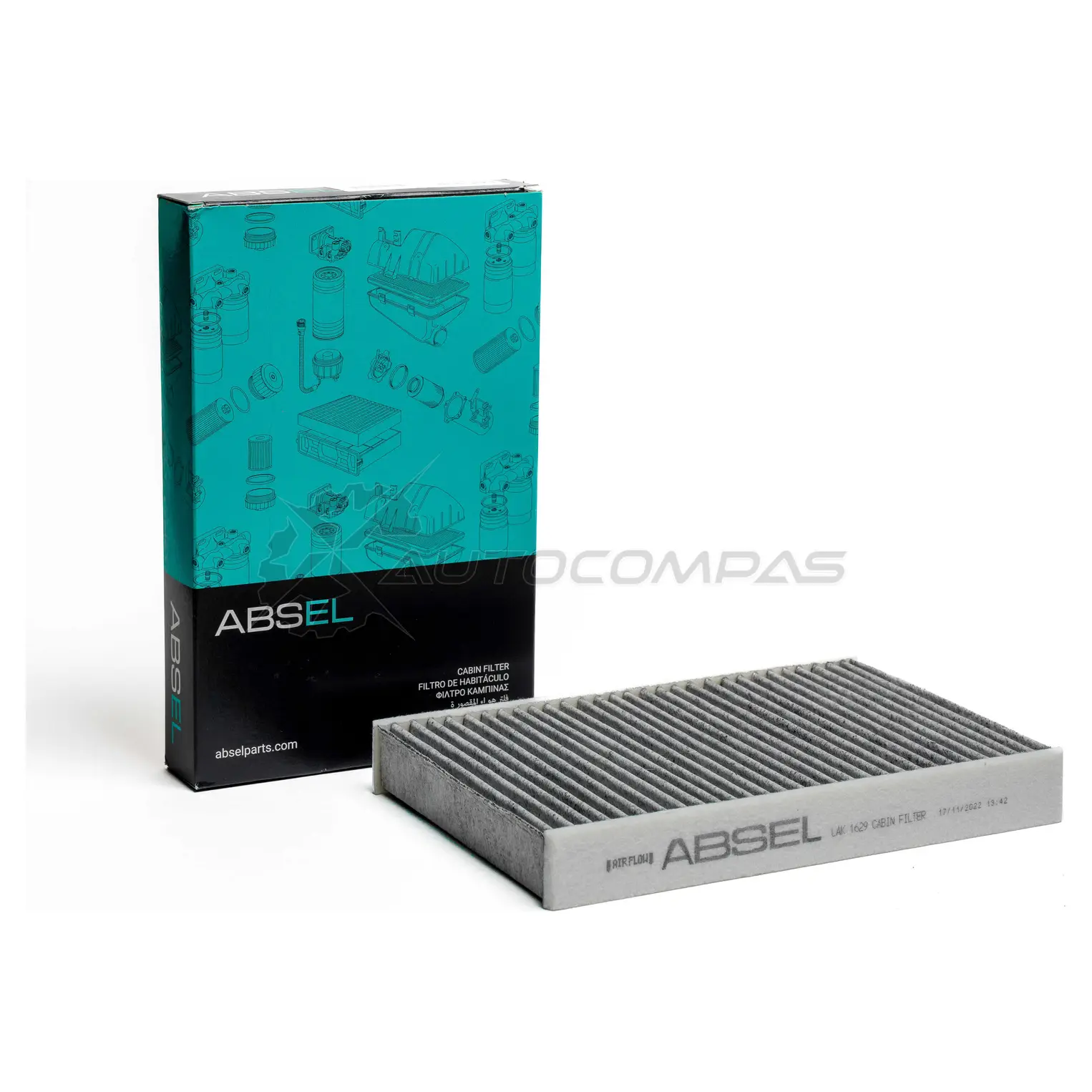 Фильтр салонный угольный ABSEL 1441307642 PI CP5 LAK1629 - Изображение 1