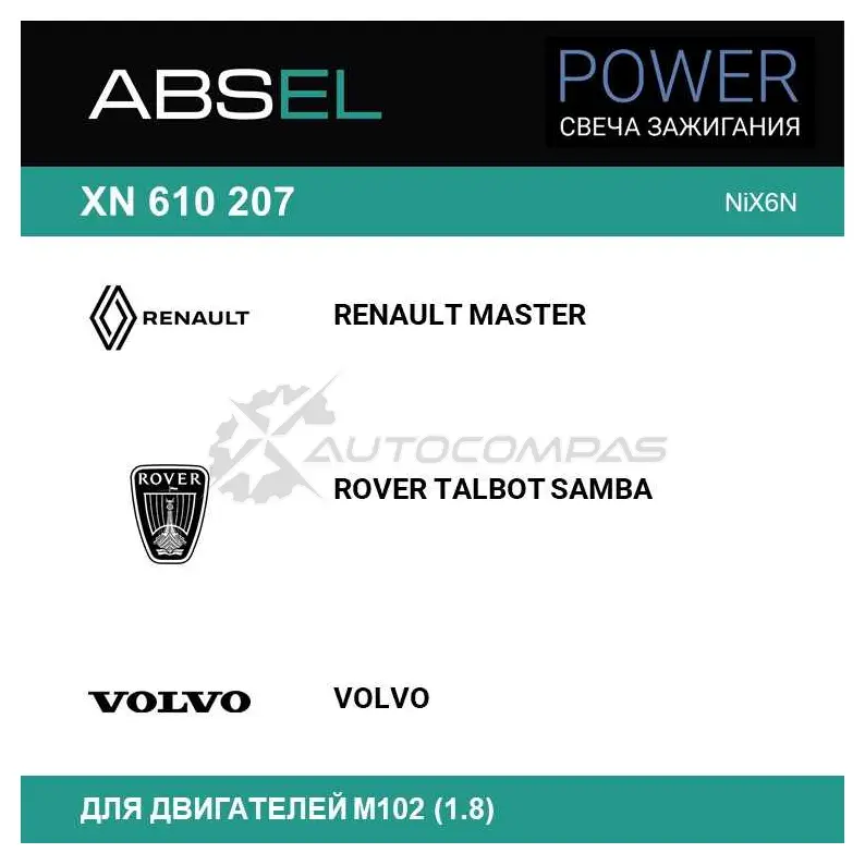 Свеча зажигания ABSEL XN6102074 9LM EA 1441308370 изображение 3