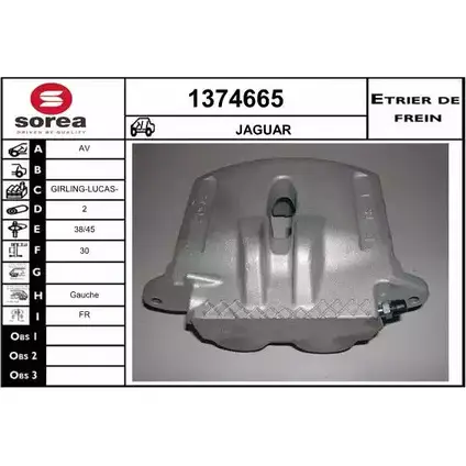 Тормозной суппорт SNRA WWVCEH3 K1 WSTK 1419845991 1374665