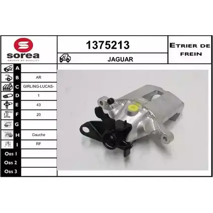 Тормозной суппорт SNRA Q87EX 1419846195 TXR FT 1375213