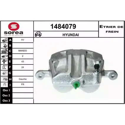 Тормозной суппорт SNRA 6WXOHZ 1484079 UF 3X8T 1419846682