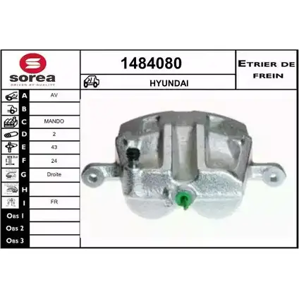 Тормозной суппорт SNRA 1419846683 1484080 44Z 0GY R18179V
