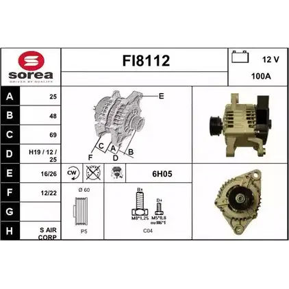 Генератор SNRA H2NEW FI8112 1419849081 F I8112