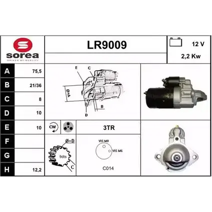 Стартер SNRA LR9009 L R9009 1419850814 CNVB0ZI