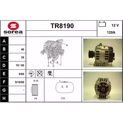 Генератор SNRA CNIDVE 1419854551 TR8190 TR8 190