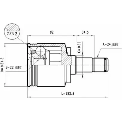 Шрус граната STATIM CW.034 68H2CQH WU9V XP8 1419938273