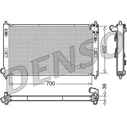 Радиатор охлаждения двигателя NPS DRM45029 UQ87V W 1419987133 PO1O7NL