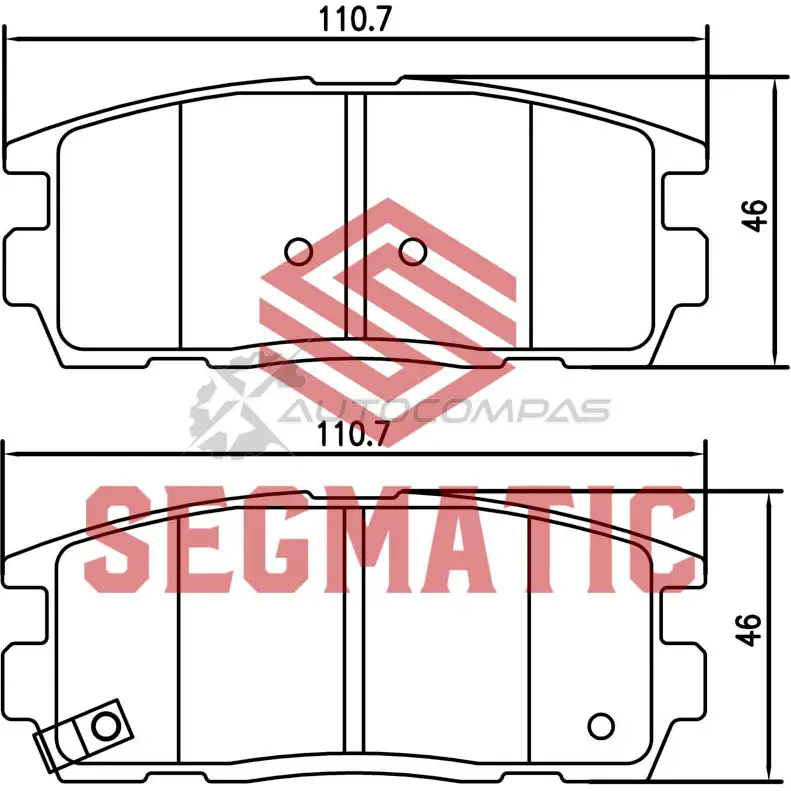 Тормозные колодки дисковые задние chevrolet captiva 2 4 2007- chevrolet captiva 2 4 2006- chevrolet captiva 2 4 2011- SEGMATIC 1441281222 SFZ G5J SGBP2638 изображение 0