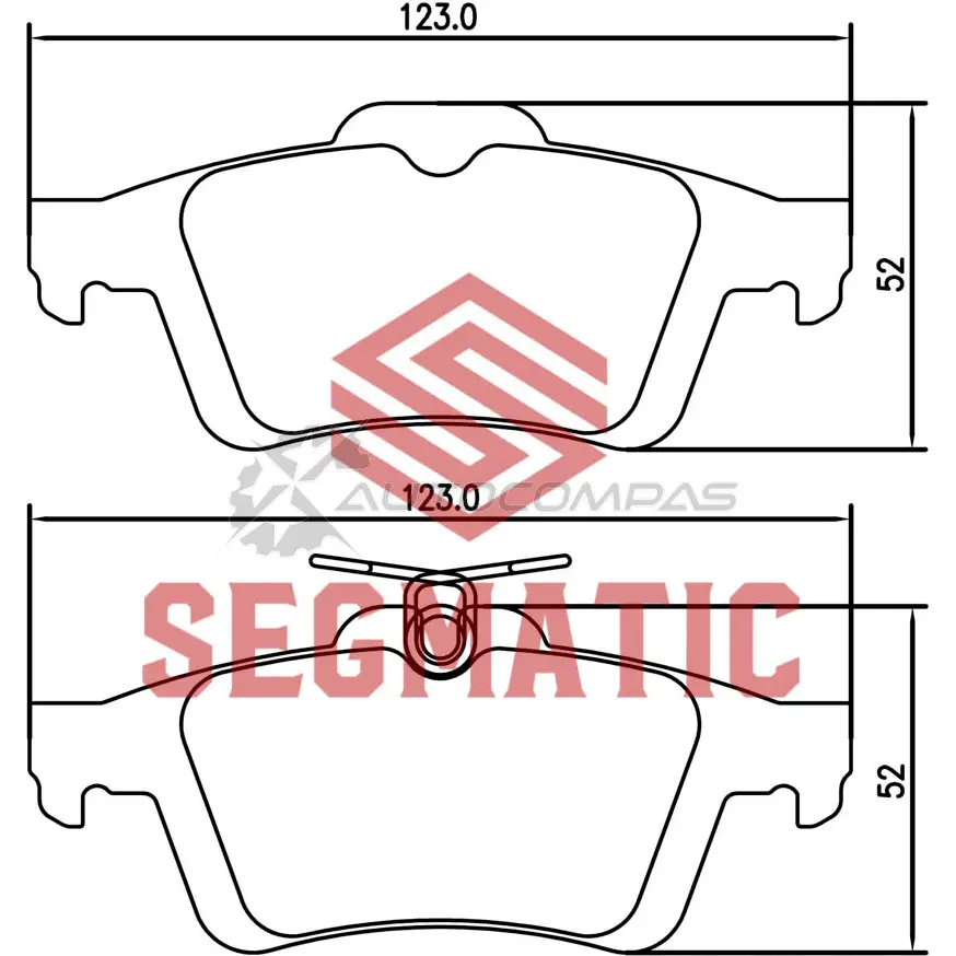 Тормозные колодки дисковые задние ford focus 1 6 2005-2012 ford focus 1 6 2004-2012 ford focus 1 6 2006-2011 SEGMATIC SGBP2557 KIVV C 1441281226
