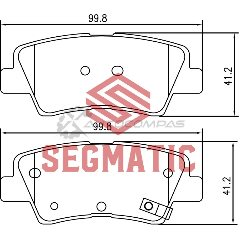 Тормозные колодки дисковые задние hyundai solaris 1 6 2010- kia rio 1 6 2012- hyundai solaris 1 4 2010- SEGMATIC SGBP2550 9 KZCYQ 1441281237