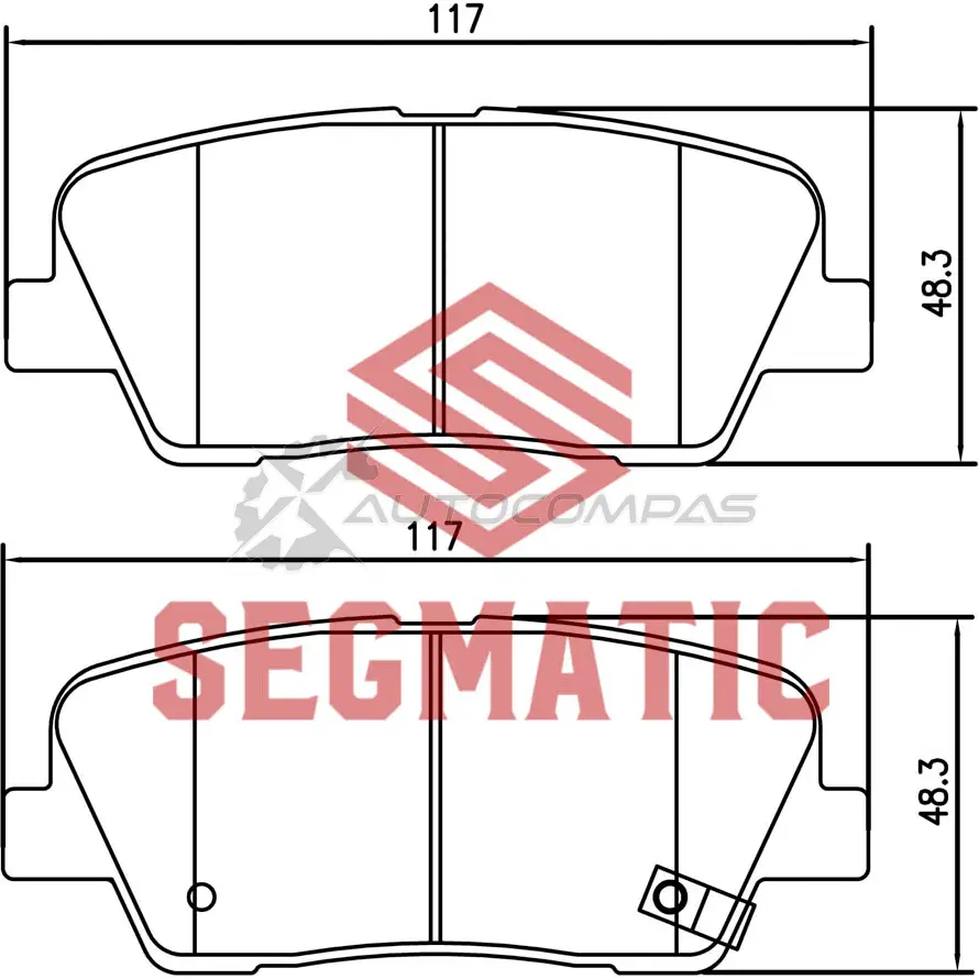 Тормозные колодки дисковые задние kia sorento 2 4 2009- hyundai santa fe 2 4 2010-2012 kia sorento 2 2 2009- SEGMATIC F NZ5C 1441281241 SGBP2593