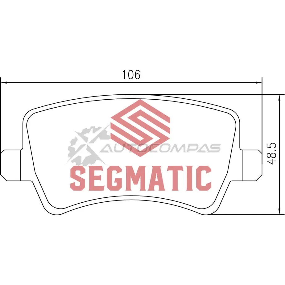 Тормозные колодки дисковые задние land rover range rover evoque 2 2 2011- volvo xc60 2 4 2008- volvo xc70 2 4 SEGMATIC C OVGOB SGBP2618 1441281244