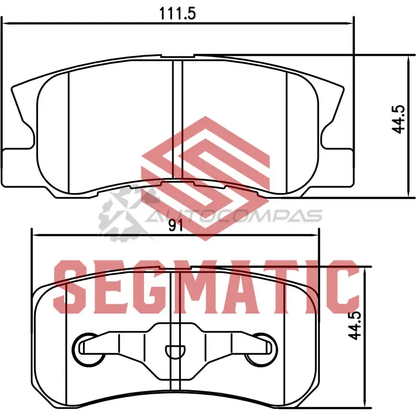 Тормозные колодки дисковые задние mitsubishi outlander 2 4 2006- 2012 mitsubishi outlander 2 4 2007-2012 mitsubishi asx 1 6 2010- SEGMATIC ZPYK5 X 1441281258 SGBP2573 изображение 0