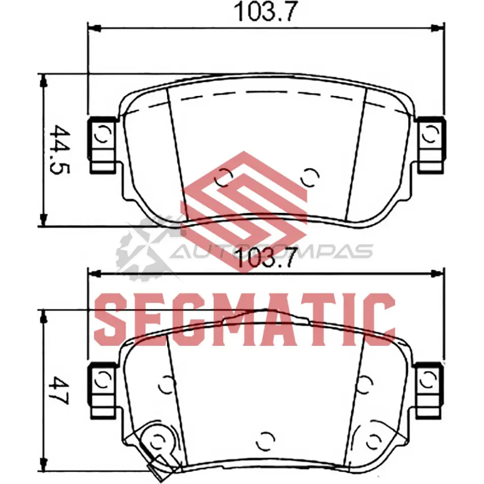 Тормозные колодки дисковые задние nissan qashqai 2 0 2014- nissan x-trail 2 0 2014- nissan qashqai 2 0 2015- SEGMATIC BLB QR SGBP2581 1441281260