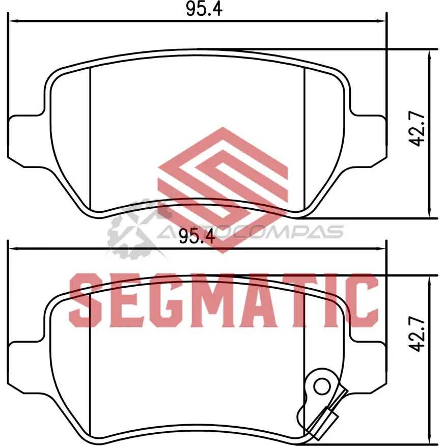 Тормозные колодки дисковые задние opel astra 1 6 2006-2014 opel astra 1 6 2006-2010 opel astra 1 8 2005-2010 SEGMATIC 1441281262 SGBP2576 Q NROLHE