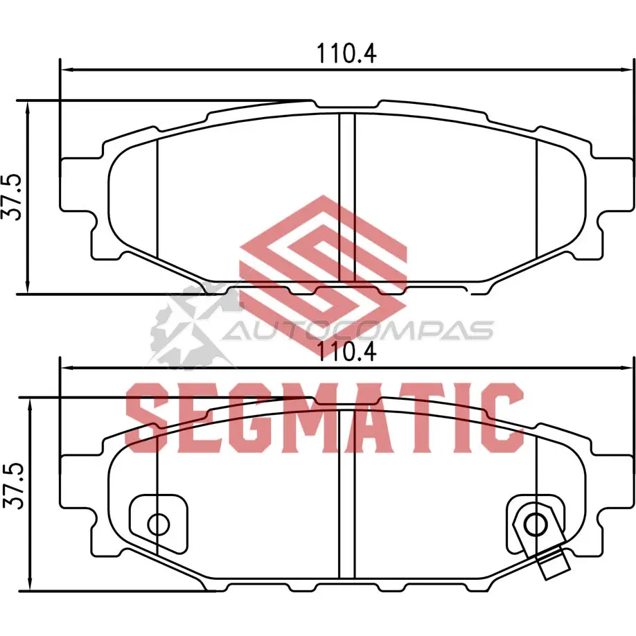 Тормозные колодки дисковые задние subaru forester 2 0 2010- subaru forester 2 0 2013- subaru forester 2 0 2008- SEGMATIC SGBP2599 1441281270 2Q3UQ M