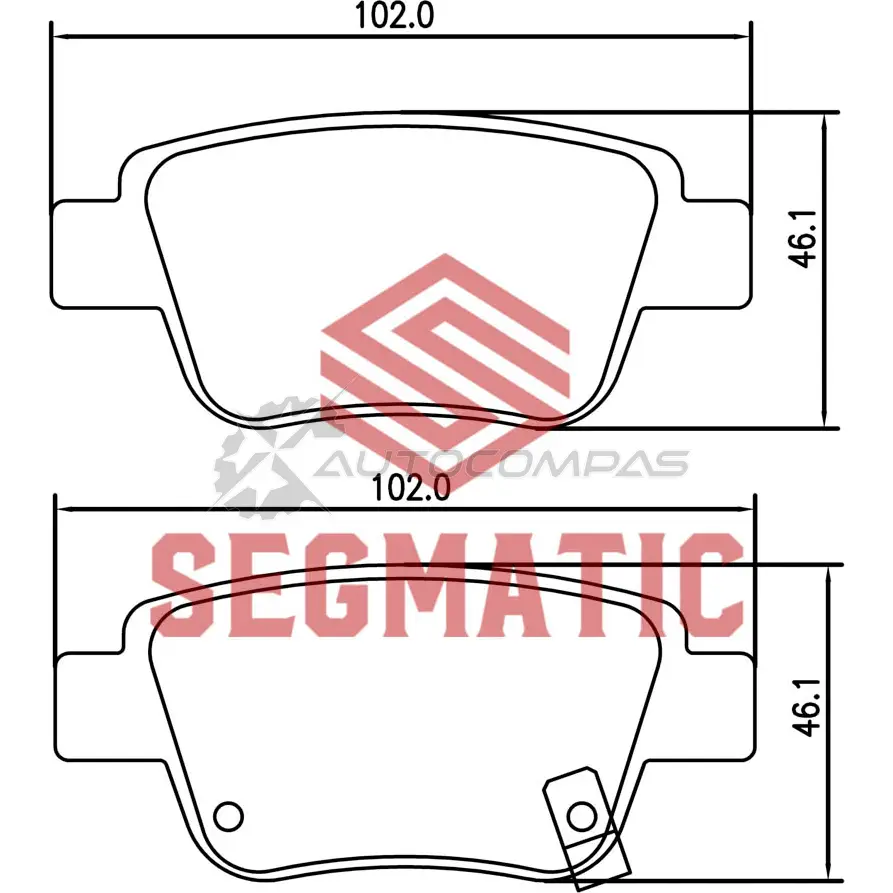 Тормозные колодки дисковые задние toyota corolla 1 6 2004-2009 toyota avensis 1 8 2003-2008 toyota avensis 2 0 2003- 2008 SEGMATIC SGBP2627 IMNT 7QN 1441281274