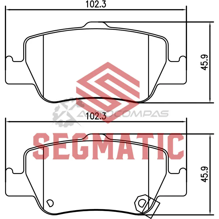 Тормозные колодки дисковые задние toyota corolla 1 6 2007-2012 toyota auris 1 6 2007-2012 toyota corolla 1 4 SEGMATIC 1441281276 SGBP2604 I NG54W